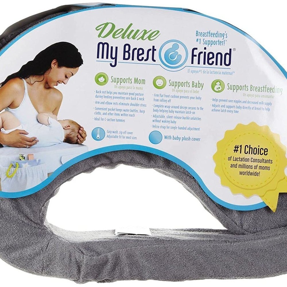 My Brest Friend Deluxe Nursing Pillow-Evening Grey